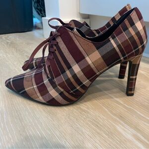 Le Chateau Plaid Booties.